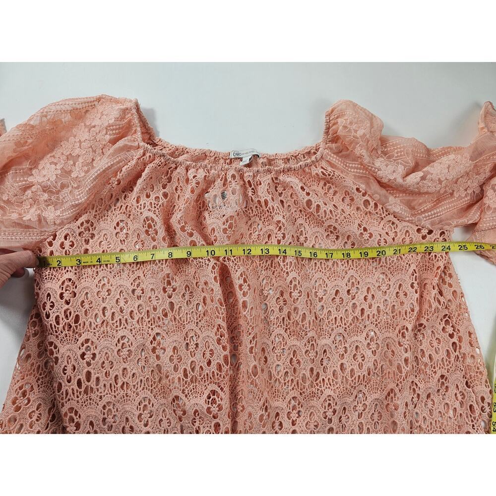 Nwt cato plus size 18 / 20 pink open lace tunic see through layering teacher top - Picture 8 of 9
